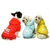  100% New Red/Yellow/Blue Hooded Raincoat For Small Dog 