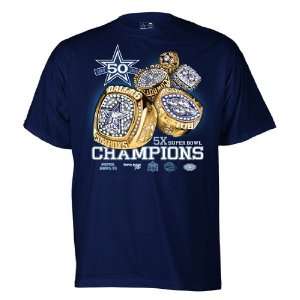   5x Super Bowl Championship Rings T shirt