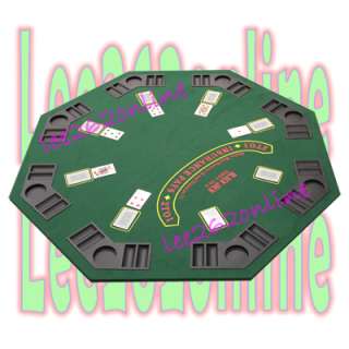 Sided Folding Octagon Table Top Blackjack Texas Holdem Poker 48 