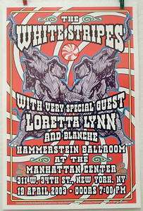 White Stripes, Loretta Lynn original concert poster 2003  