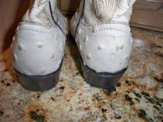 REYME Western Cowboy Boots Sz 9 Youth White Girls  