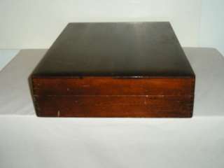 Vintage Nakens Flatware Storage Wooden Chest Dovetail Corners empty 