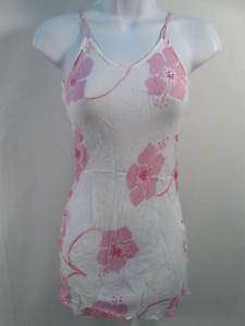 COOL CHANGE Girls White w/ Pink Flowers Summer Dress 8  