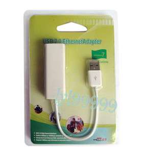 New USB 2.0 to Rj45 Lan Ethernet Network Adapter For Apple Mac Win7 