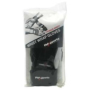  Power Wrist Wrap Gloves White/Black 1 Large Sports 