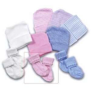  Medline MDT211433P Infant Booties   Solid Pink   Package 