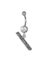   Steel 14 gauge 3/8 Post Military Belly Button Ring Navel Ring