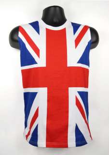80s Union Jack DEF LEPPARD UK Flag Sleeveless Shirt Tank Top  