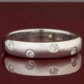 30CT MOISSANITE ROUND BEZEL ETERNITY ETOILE BAND RING  