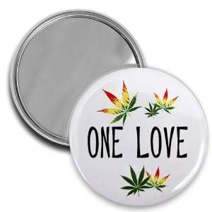  ONE LOVE REGGAE 420 Marijuana Pot Leaf 2.25 inch Pocket 