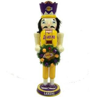 Los Angeles Lakers 14 Wreath Nutcracker Figurine