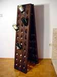 Old riddling rack, wine rack, with 120 bottle holes  