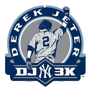  Derek Jeter 3000 Hits DJ 3K Wood Sign