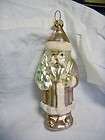 Santa Claus Pink Glitter Suit Christmas Ornament Hand Blown Painted 