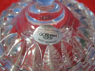 Gorham West Germany Lead Crystal Glass Covered Candy Dish Vanity 