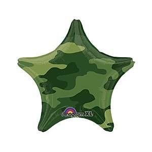  Camouflage Star Shaped Mylar Balloon 19 Camo Army Military 