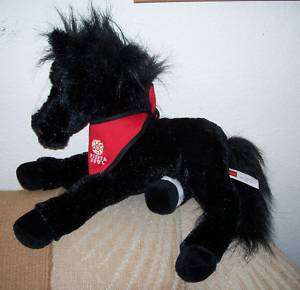 RARE FIESTA BLACK PLUSH HORSE WELLS FARGO stuffed toy  