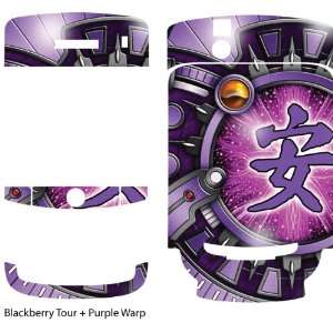    Purple Warp Design Protective Skin for Blackberry Tour Electronics