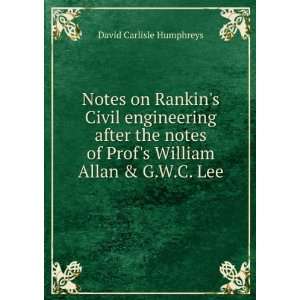   Allan & G.W.C. Lee David Carlisle Humphreys  Books