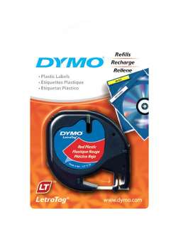 6PK Dymo 91333 LetraTag Cosmic RED Label Refill Tapes Letra Tag PLUS 