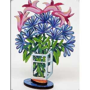  David Gerstein Art Alegro Flowers Ltd Ed Wood Sculpture 