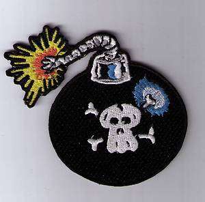 BOMB SKULL MILITARY WAR DEATH POLICE SWAT SQUAD PATCH IRON ON SEW ON 