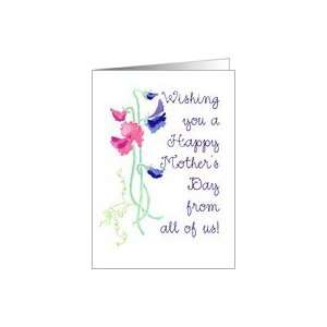  Sweet Peas Mothers Day Card   from all of us Card Health 
