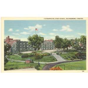 1940s Vintage Postcard Fishburne Military School Waynesboro Virginia