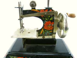 Vintage Casige   toy hand crank sewing machine miniature  