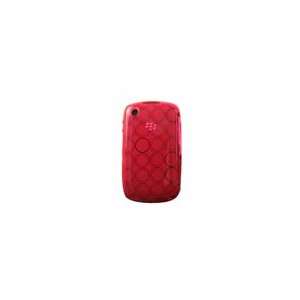  Blackberry Curve 8520 Circle Pattern Jelly Skin Case (Red 