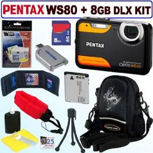  Pentax Optio WS80 10MP Waterproof Digital Camera (Black 