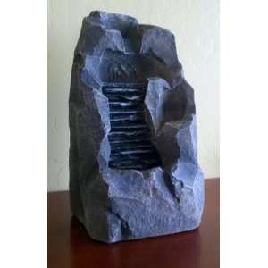 Natural Rock Tabletop Waterfall Fountain w/ Trickling Steps  