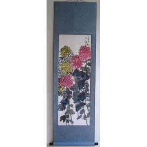    Original Chinese Watercolor Painting Scroll Flower 