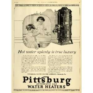  1921 Ad Pittsburg Water Heater Automatic Gas Water Heating 