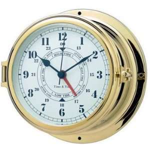  Brass Nautical Time & Tide Clock (7 Base) Sports 