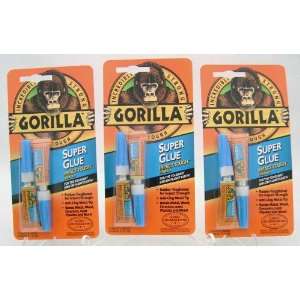  Gorilla Super Glue Two.11oz Tubes 3 Pack  