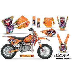 Ed Hardy KTM Sx 50 Mx Dirt Bike Graphic Kit   2002 2008 Love Kills 