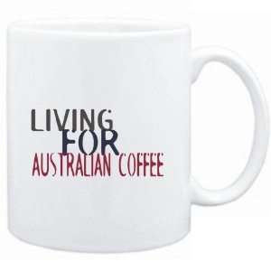   Mug White  living for Australian Coffee  Drinks