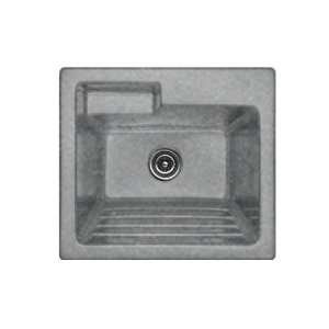   Self Rimming 25x22 Laundry Sink with Washboard and 3 Faucet Holes 123
