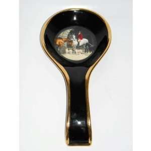  English Fox Hunt Horse and Rider Equestrian Spoon Rest 