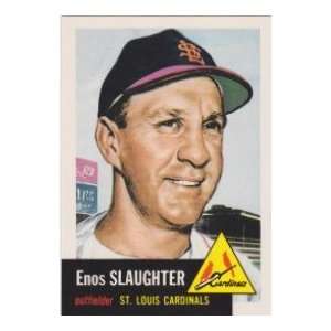  Enos Slaughter 1953 Topps Archives Baseball Reprint (St 