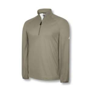 Adidas 2009 Mens ClimaProof Half Zip Golf Wind Shirt   Khaki/White 