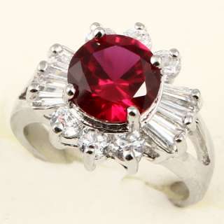 FABULOUS OVAL 7mm RED RUBY *A069* PARTY RING  