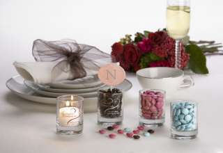   GLASS HOLDER & VOTIVE CANDLE WEDDING FAVORS Party Gift Set  