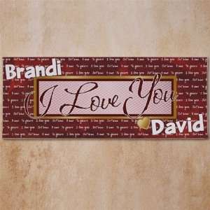 Love You Wall hanging Canvas Personalized Keepsake