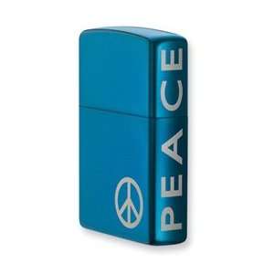  Zippo Peace On The Side Sapphire Lighter Jewelry