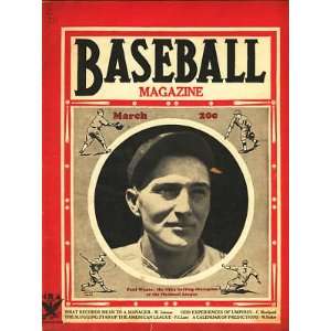   1935 Baseball Magazine Paul Waner Cover Ruth Cobb