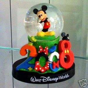 Mickey Mouse Walt Disney World 2008 Mini Snowglobe (Walt Disney World 