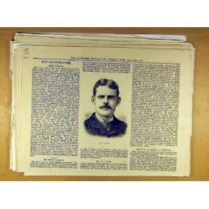  1884 Portrait Alport Vaudeville Theatre Manager Print 