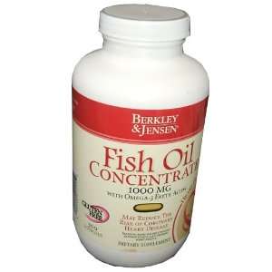  Berkley and Jensen Fish Oil Concentrate 1000 Mg with Omega 